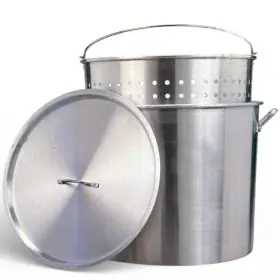 Tf2049901-rg Rivergrille 42 Quart Aluminum Stock Pot Strainer Basket Set Outdoor Turkey Fryer