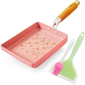 Rockurwok 741802256867 Tamagoyaki Japanese Omelette Pan Nonstick Egg Rectangle Tamago Pa