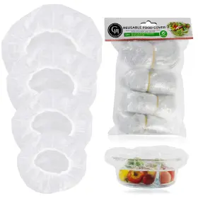 Rt-foodstorage60 Rocutus Elastic Food Storage Covers 60 Reusable Plastic Bowl Fitted Transparen