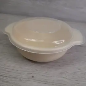 0065 Rubbermaid Heatables Microwave Cookware Bowl Lid 1 Pint Vintage Excellent