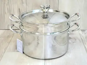 Ruffoni Csp2614x Stainless Steel Pasta Queen 8 Quart Pot And Strainer Insert Finial Lid