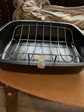 Salt 444600947486 17 Inch Nonstick Steel Roaster Up To 30 Lbs Removable U Rack New