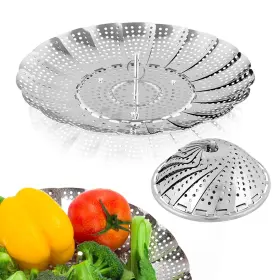 Sayfine 191892864853 Vegetable Steamer Basket Premium Stainless Steel Veggie - Fold