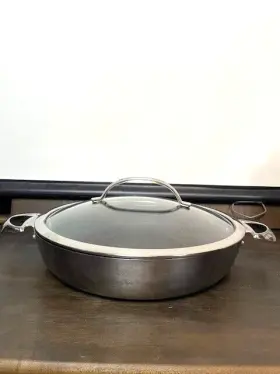 Scanpan 083421180902 Denmark Haptiq 5.25 Quart 12.5 Inch Nonstick Induction Suitable Covered Chef Pan