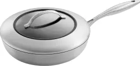 Scanpan 083421651280 Ctx 11 Inch Saut Pan With Lid Stainless Steel / Stratanium Nonstick