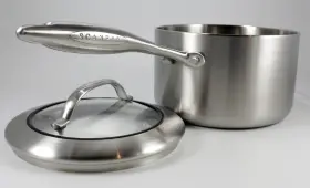 67232000 Scanpan Clad Stainless Steel Covered Saucepan 4 Quart 8 Inch