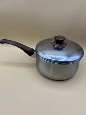 392-5051 Sears Vintage 2 Quart Range Craft Saucepan Pot With Lid Stainless Read