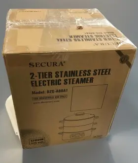 Dzg-a80a1 Secura 2 Tier Stainless Steel Electric Steamer