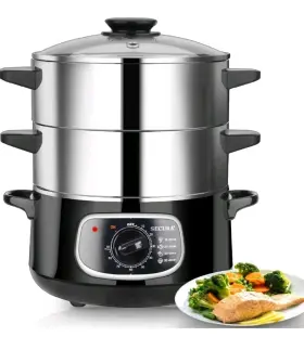 Dzg-d80a1 Secura 2-tier Stainless Steel Food Steamer 8.5 Quart New Read Description