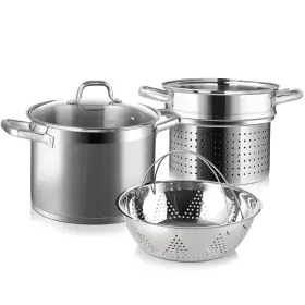 Ssib-17 Secura Duxtop Professional Stainless Steel Pasta Pot With Strainer Insert 4pc Multi