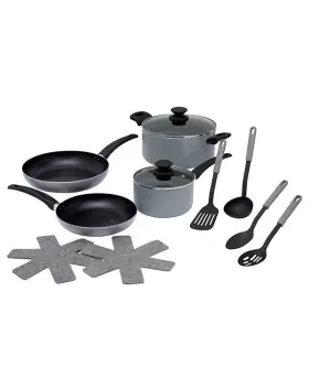Sedona 811625031474 12-pc. Aluminum Cookware Set Nonstick Coating - Gray