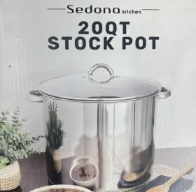 Sedona 811625031603 New Kitchen 20- Quart Stainless Steel Stockpot Lid Handles