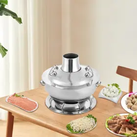 Lks-8380 Senderpick Stainless Steel Hot Pot Chinese Charcoal Hotpot Meats Fondue Party Picnic Cooker