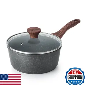 B09kh35w5b Sensarte 2.5 Quart Nonstick Saucepan Lid Swiss Granite Coating Induction Pfoa-fre