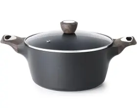 Sa-tg1324-b Sensarte Nonstick Stock Pot With Lid 4.5 Quart Soup Casserole Pasta Sauce