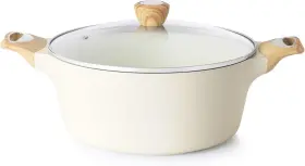 Usuk-tg1324w Sensarte Ceramic Nonstick Stock Pot With Lid 2.6/4.5/6.6/8.5 Quart Soup Casser