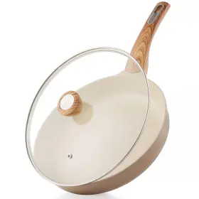 Yj1324l-t Sensarte Ceramic Nonstick Frying Pan Skillet With Lid 9.5inch Non Stick Egg Omelet Yj1324l-t Sensarte Ceramic Nonstick Frying Pan Skillet With Lid 9.5inch Non Stick Egg Omelet