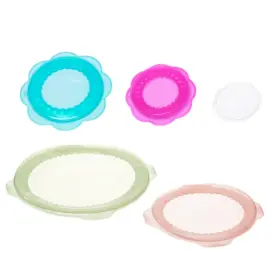 Seoulika 192638000146 Overmatt Reusable Food Storage Cover Set Of 5 Sizes Stretch Silicone Multic