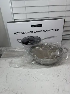 Servappetit 850052318826 New In Box 3 Quart Hex Lined Saute Pan With Lid 11 Inch Diameter