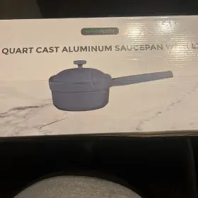 Servappetit 850055163232 2 Quart Cast Aluminum Saucepan With Lid High-quality Blue Sauce Pot