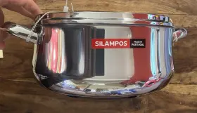 Silampos 601416570719 9.5 Inch Stainless Steel Casserole 24 Cm Glass Lid Pot Portugal - Free Ship