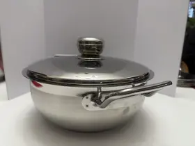 17024 Silga Teknika Italian 9.5in 24cm Casserole Dome Lid Stainless Steel Nwt