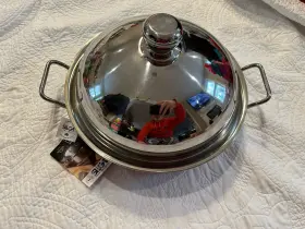 213532 Silga Teknika Nwt 18/10 Stainless Steel 32 Cm/13.5 Inch Braiser And Dome Lid