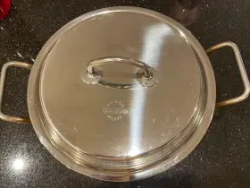 217024 Silga Teknika 18/10 Stainless Steel Stockpot Great Condition 3 Quart Italy. Lid Is New