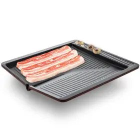 Sisem 804244690025 Square Grill Pan Korean Style Traditional Bbq - 5 Layer Titanium No