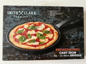 Smith & Clark Ironworks 048552586788 And 9 Inch Pre-seasoned Cast Iron Griddle Black New In Box Nib