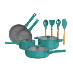 17947 So Yummy By Bella 12 Piece Cookware Set W Evergood Ceramic Nonstick Coating And Silicone