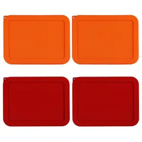 Sophico 612677838215 6 Cup Rectangle Silicone Storage Cover Lids Replacement For Pyrex 721
