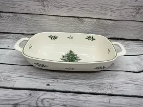 4349532 Spode Christmas Tree 2.5 Quart Round Covered Casserole Earthenware Bakeware