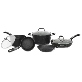 030930-001-0000 Starfrit The Rock 8pc Non-stick Cookware Set - Durable Forged Aluminum Oven