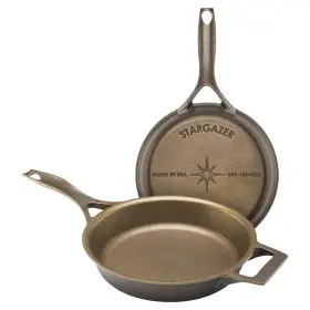 B0cb75lml9 Stargazer Cast Iron 10.5 Inch Skillet - Made In Usa Seasoned Smooth Surface Frying