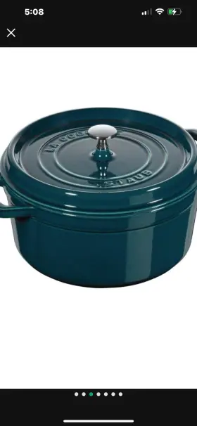 1004301 Staub New Round Dutch Oven 7 Quart French Blue