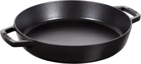1004524 Staub 13-inch Double Handle Fry Pan Black Matte Made In France