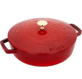 1028911 Staub Cast Iron 2.5- Quart Braiser With Dragon Lid - Read Defects