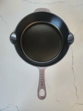 1029475 Staub Cast Iron 8.5-inch Traditional Deep Skillet Lilac Enameled