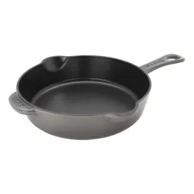 1029926 Staub Cast Iron 8.5-inch Traditional Deep Skillet Graphite Grey