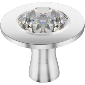 1031072 Staub Stainless Steel Knob Adorned With Crystal By Swarovski