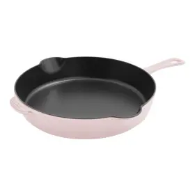 1033607 Staub Zwilling Pink Peony Cast Iron 11-inch - Traditional Deep Skillet