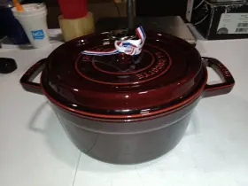 1102287 Staub Cast Iron 2.75- Quart Round Cocotte - Grenadine Made In France