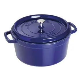 1102891 Staub Hot Selling Cast Iron 7 Qt Round Dutch Oven Dark Blue M Mouham