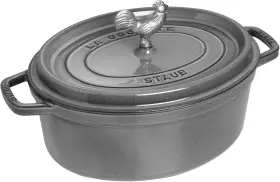 1123118 Staub Cast Iron 5.75- Quart Coq Au Vin Cocotte - Graphite Grey Made In France