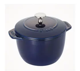 11721618 Staub Cast Iron 1.5- Quart Petite French Oven In Dark Blue New