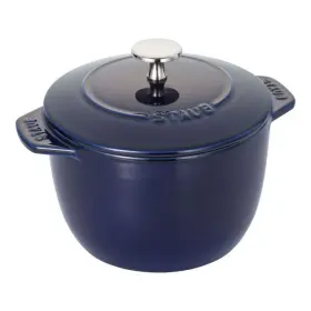 11721691 Staub Cast Iron 1.5 Qt Petite French Oven Dark Blue Safe To 500 F