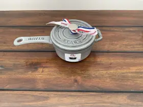 1241018 Staub Cast Iron 0.25- Quart Mini Saucepan Graphite Grey