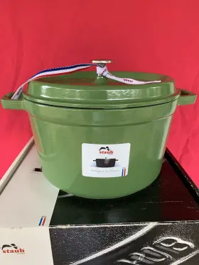 125124260 Staub Tall Cocotte Oven 5 Quart Rare Lime Green New In Box Great Xmas Gift