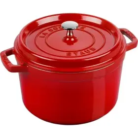 19520006 Staub 5- Quart Tall Cocotte Cherry Made In France New-damaged Condition